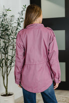 Puddle Jumper Full Front Zip Up Jacket in Mauve Womens Ave Shops- Tilden Co.