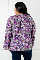 Pulled Together Ditsy Floral Bubble Sleeve Blouse Blouses Ave Shops- Tilden Co.