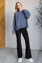 Quick Fix Mineral Wash Crew Neck Pullover in Psychic    Tops Ave Shops- Tilden Co.