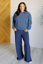 Quick Fix Mineral Wash Crew Neck Pullover in Psychic    Tops Ave Shops- Tilden Co.