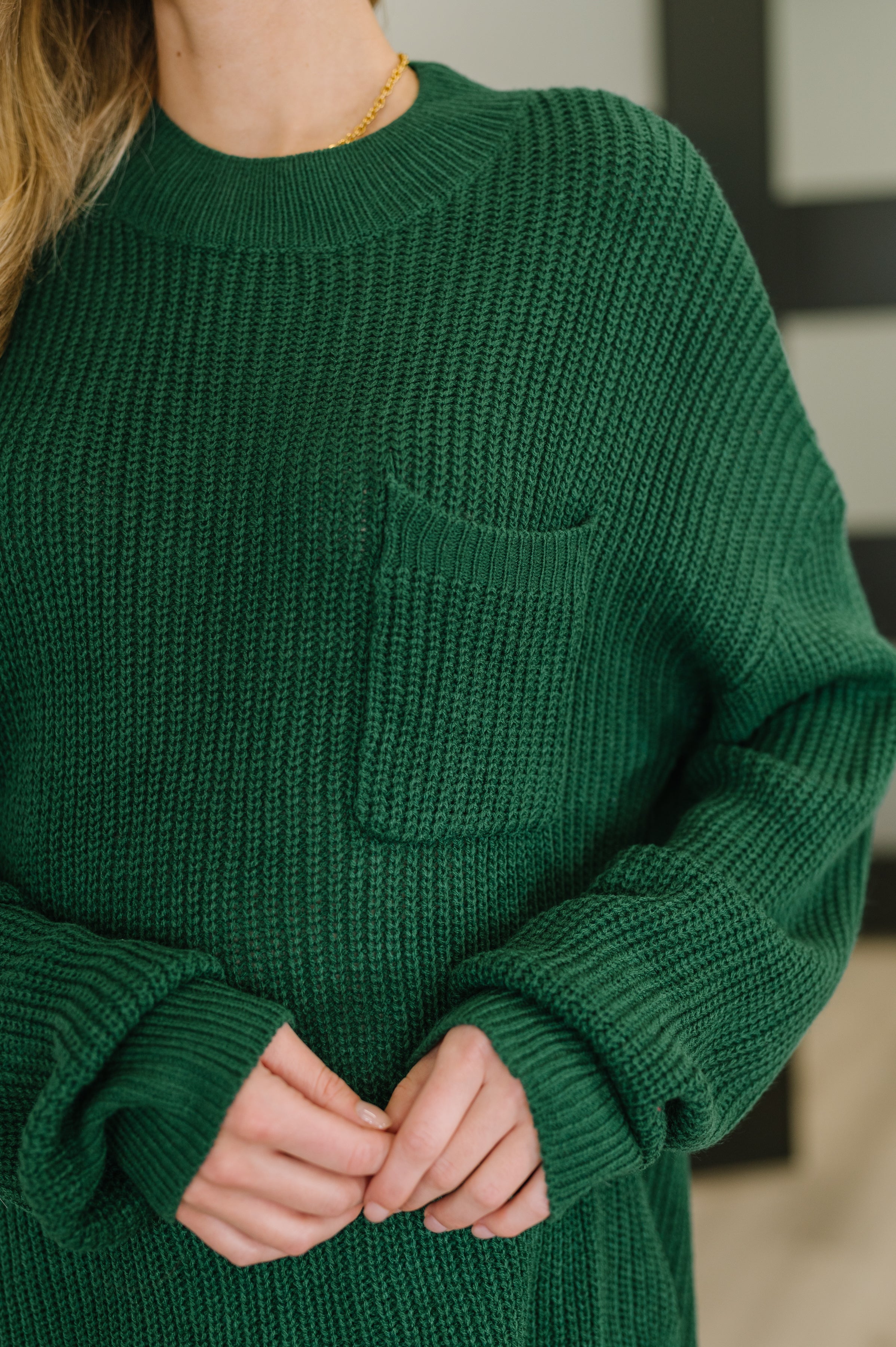 Quick Nap Textured Pullover in Hunter Green Womens Ave Shops- Tilden Co.