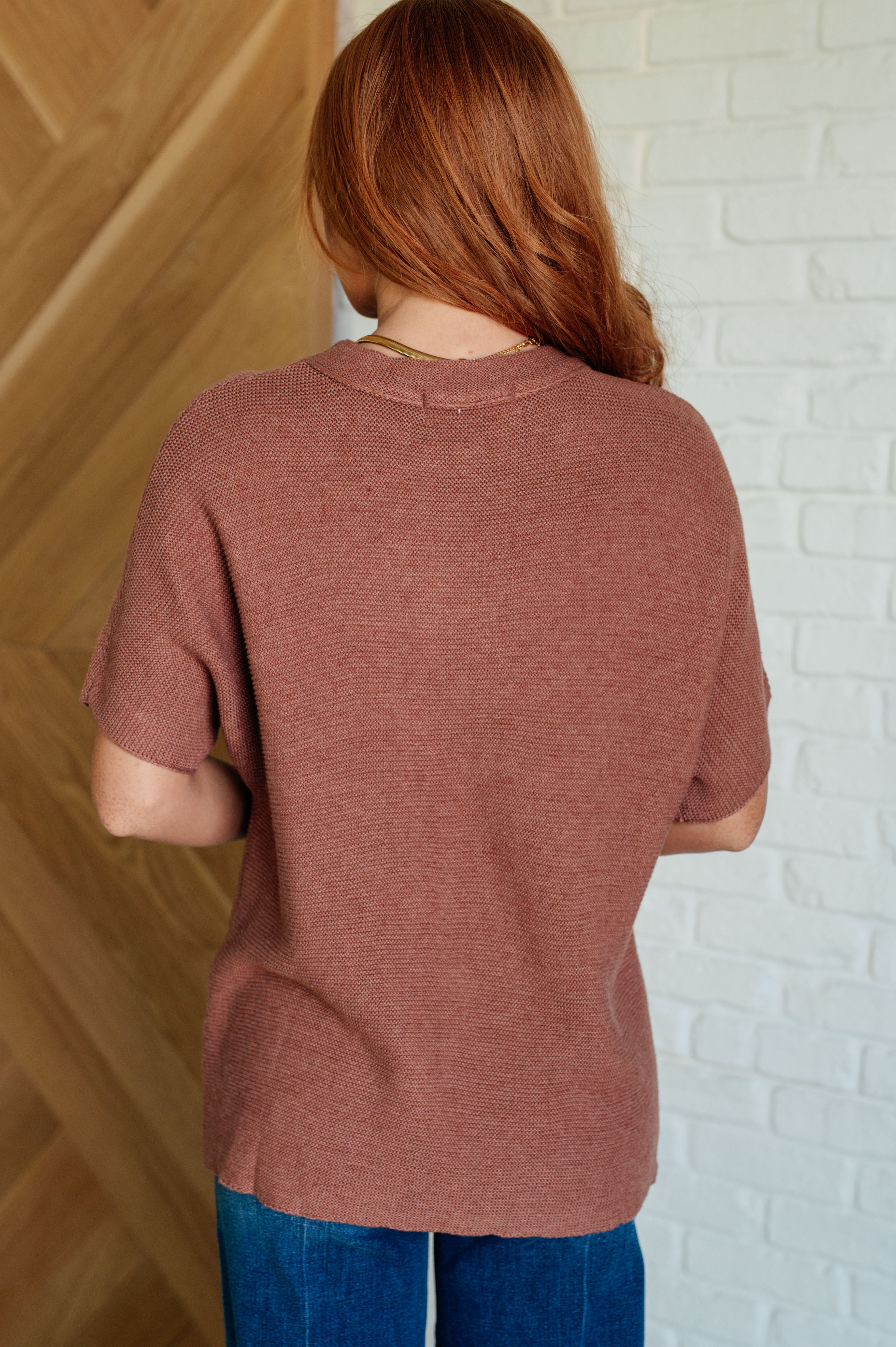 Relaxing Away Dolman Sleeve Knit Top in Coffee    Tops Ave Shops- Tilden Co.