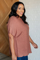 Relaxing Away Dolman Sleeve Knit Top in Coffee    Tops Ave Shops- Tilden Co.