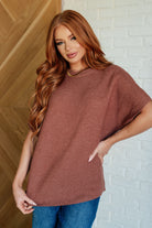 Relaxing Away Dolman Sleeve Knit Top in Coffee    Tops Ave Shops- Tilden Co.