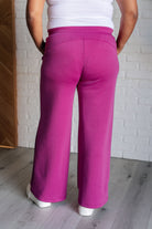 Resort Travel Wide Leg Crop Pant in Magenta    Athleisure Ave Shops- Tilden Co.