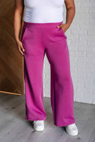 Resort Travel Wide Leg Crop Pant in Magenta    Athleisure Ave Shops- Tilden Co.