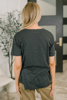 Rest Assured Basic Relaxed Tee in Charcoal Womens Ave Shops- Tilden Co.