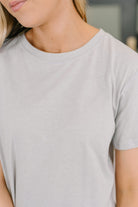 Rest Assured Basic Relaxed Tee in Heather Grey Womens Ave Shops- Tilden Co.