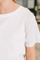 Rest Assured Basic Relaxed Tee in White Womens Ave Shops- Tilden Co.