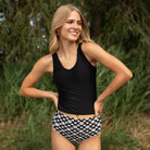 Standard High Waist Bottoms Retro Geometric Circles / XXS Retro Geometric Circles XXS Swim Bottom Janela Bay- Tilden Co.