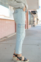 Felicity High Rise Straight Cargo Jeans    Jeans Kancan- Tilden Co.