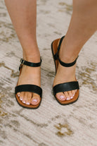 Riddle Ankle Strap Sandal in Black Womens Ave Shops- Tilden Co.