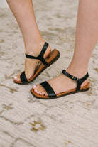 Riddle Ankle Strap Sandal in Black Womens Ave Shops- Tilden Co.