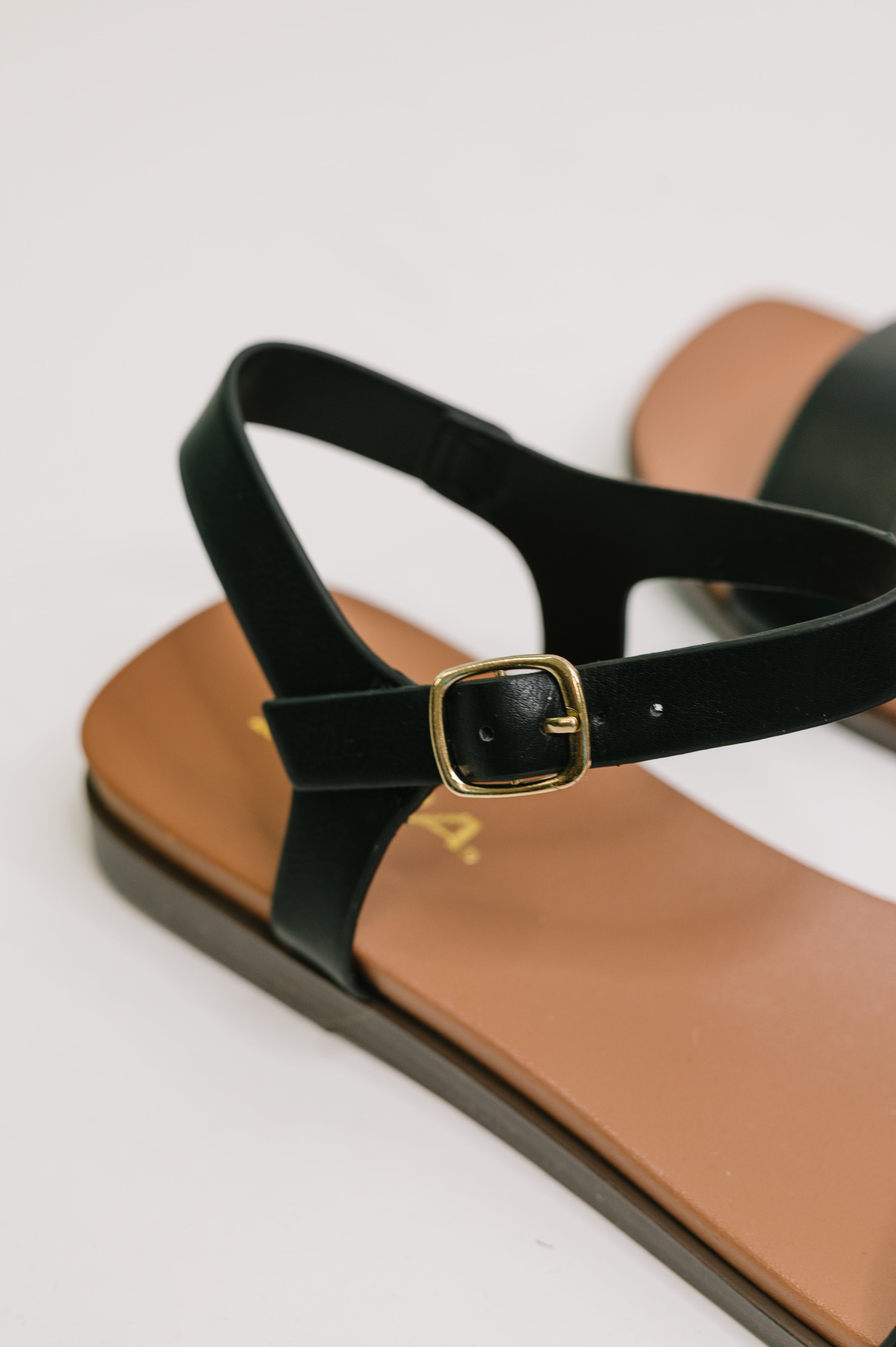 Riddle Ankle Strap Sandal in Black Womens Ave Shops- Tilden Co.