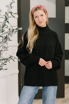 Right to the Core High Neck Pullover in Black Womens Ave Shops- Tilden Co.