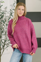 Right to the Core High Neck Pullover in Light Plum Womens Ave Shops- Tilden Co.