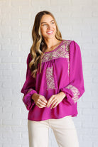 Rodeo Queen Embroidered Blouse    Tops Ave Shops- Tilden Co.