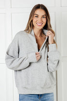 Rogue Runner Half Zip Jacket in Heather Grey Layers Ave Shops- Tilden Co.