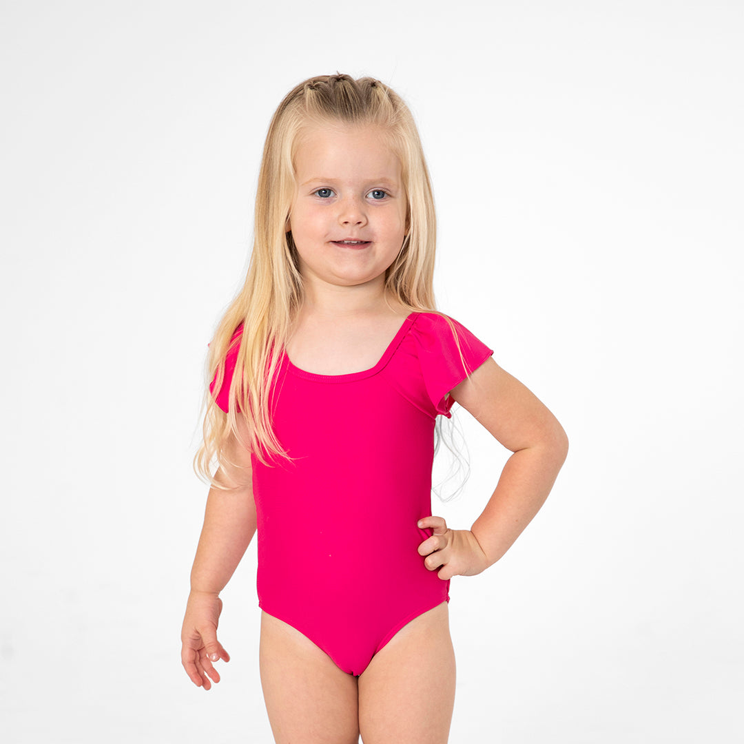 Ruffle Sleeve One Piece (Girls) Janela Bay- Tilden Co.