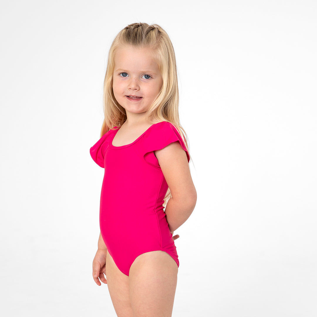 Ruffle Sleeve One Piece (Girls) Janela Bay- Tilden Co.