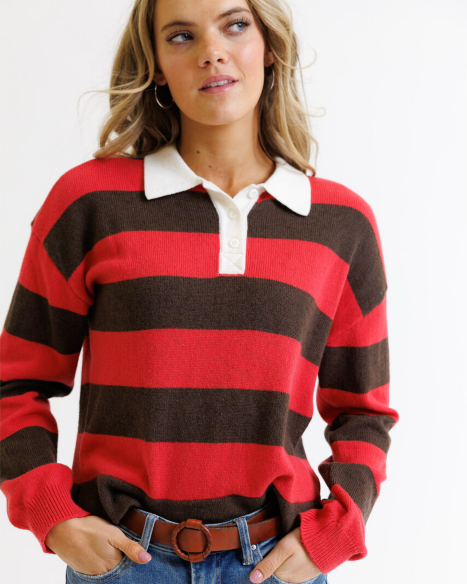 Rugby Sweater XS / Red Stripe XS Red Stripe Sweaters Downeast- Tilden Co.