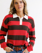 Rugby Sweater XS / Red Stripe XS Red Stripe Sweaters Downeast- Tilden Co.