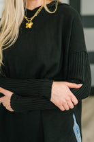 Running Late Hooded Long Sleeve in Black Womens Ave Shops- Tilden Co.
