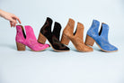 Journee Ankle Boots in Magenta    Shoes Ave Shops- Tilden Co.