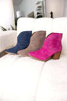 Twilight Studded Heeled Ankle Boot in Taupe 100 Western Boots Naughty Monkey- Tilden Co.