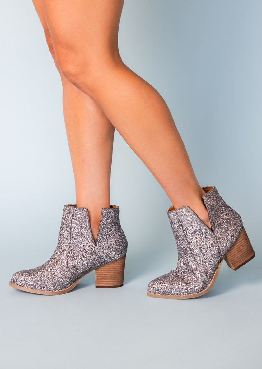 Fiera Booties in Pewter    Shoes Ave Shops- Tilden Co.