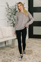 Rush of Joy Textured Long Sleeve Top Womens Ave Shops- Tilden Co.