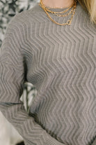 Rush of Joy Textured Long Sleeve Top Womens Ave Shops- Tilden Co.