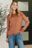 Rust Revival Long Sleeve Knit Top Womens Ave Shops- Tilden Co.