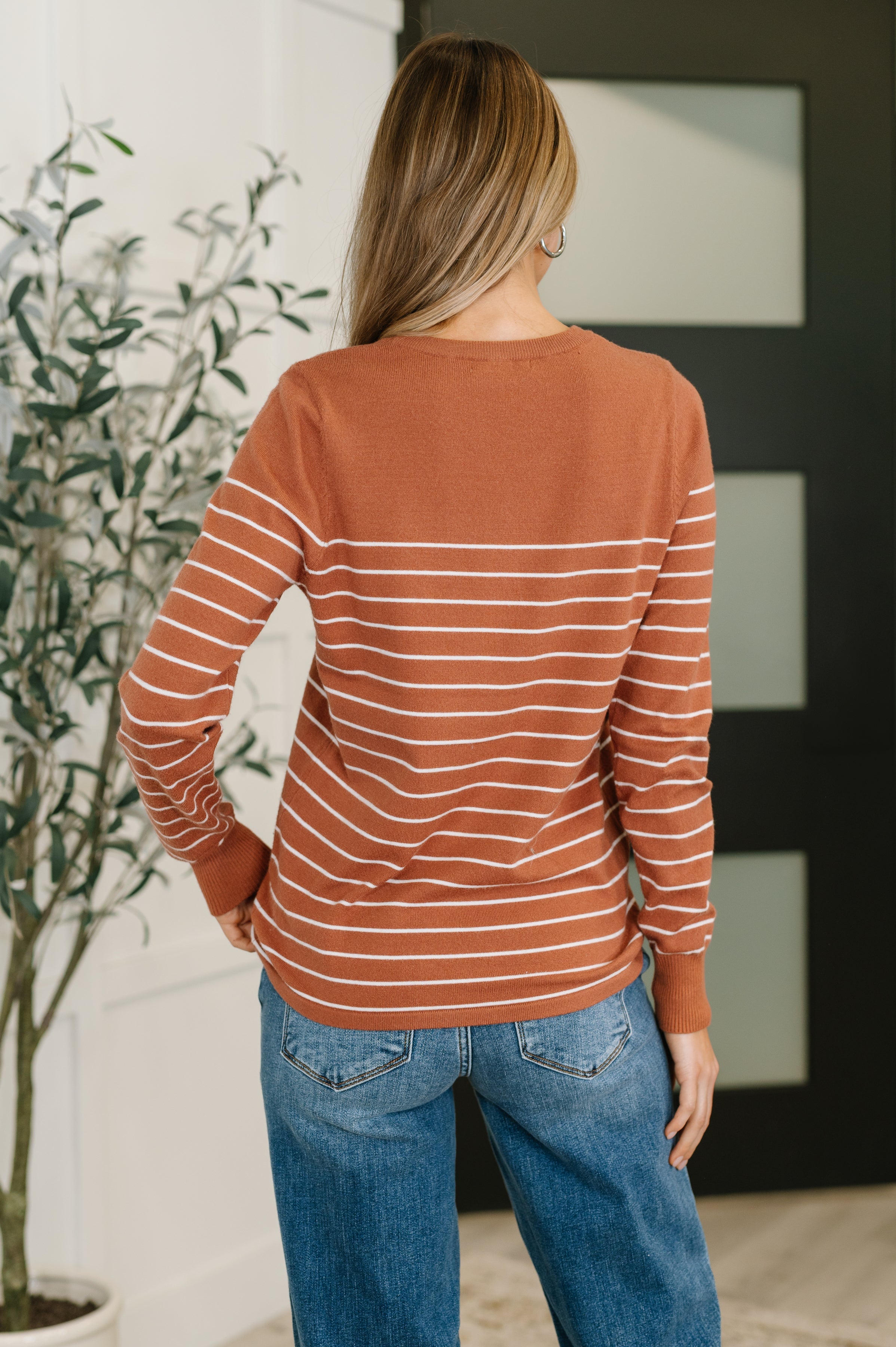 Rust Revival Long Sleeve Knit Top Womens Ave Shops- Tilden Co.
