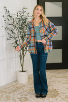 Rustic Rhythm Plaid Button Down Womens Ave Shops- Tilden Co.