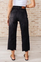 Ryan High Rise Button Fly Wide Leg Crop Jeans    Womens Ave Shops- Tilden Co.