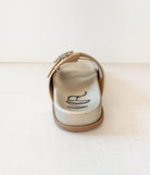 Stellar Rhinestone Buckle Slides in Gold 130 Sandals Naughty Monkey- Tilden Co.