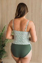 Mint Floral Swim Tankini Swim Crop Top Mack and Mal- Tilden Co.