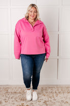 Same Ol' Situation Collared Pullover in Hot Pink Tops Ave Shops- Tilden Co.