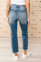 Sammy High Waist Distressed Crop Straight Leg Jeans    Womens Ave Shops- Tilden Co.