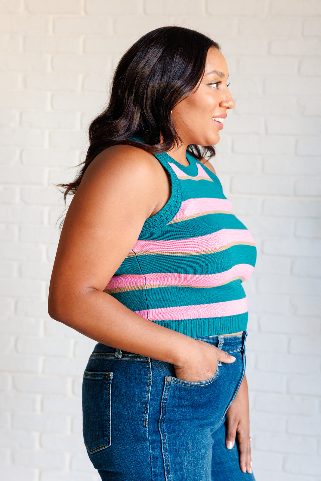 Scholarly Pursuits Knit Striped Tank    Tops Ave Shops- Tilden Co.