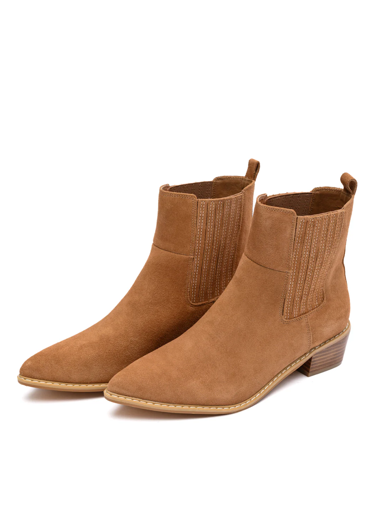 Leonor Suede Ankle Boot in Tan 100 Western Boots Naughty Monkey- Tilden Co.