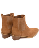 Leonor Suede Ankle Boot in Tan Shoes Ave Shops- Tilden Co.