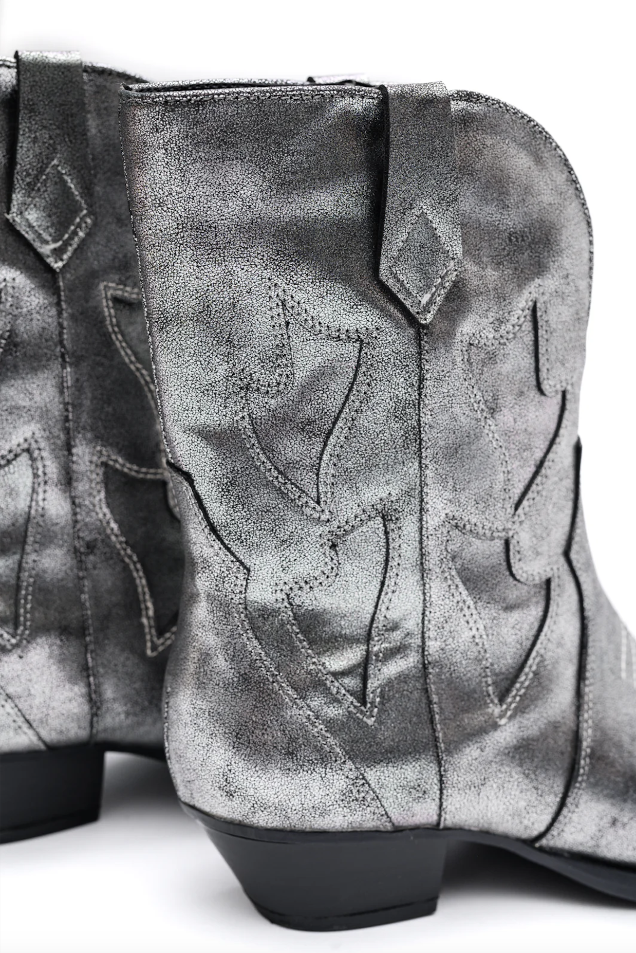 Jersey Metallic Boot in Silver 110 Fashion Boots Naughty Monkey- Tilden Co.