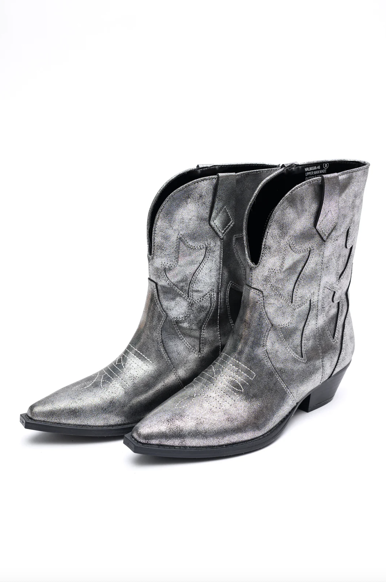 Jersey Metallic Boot in Silver 110 Fashion Boots Naughty Monkey- Tilden Co.