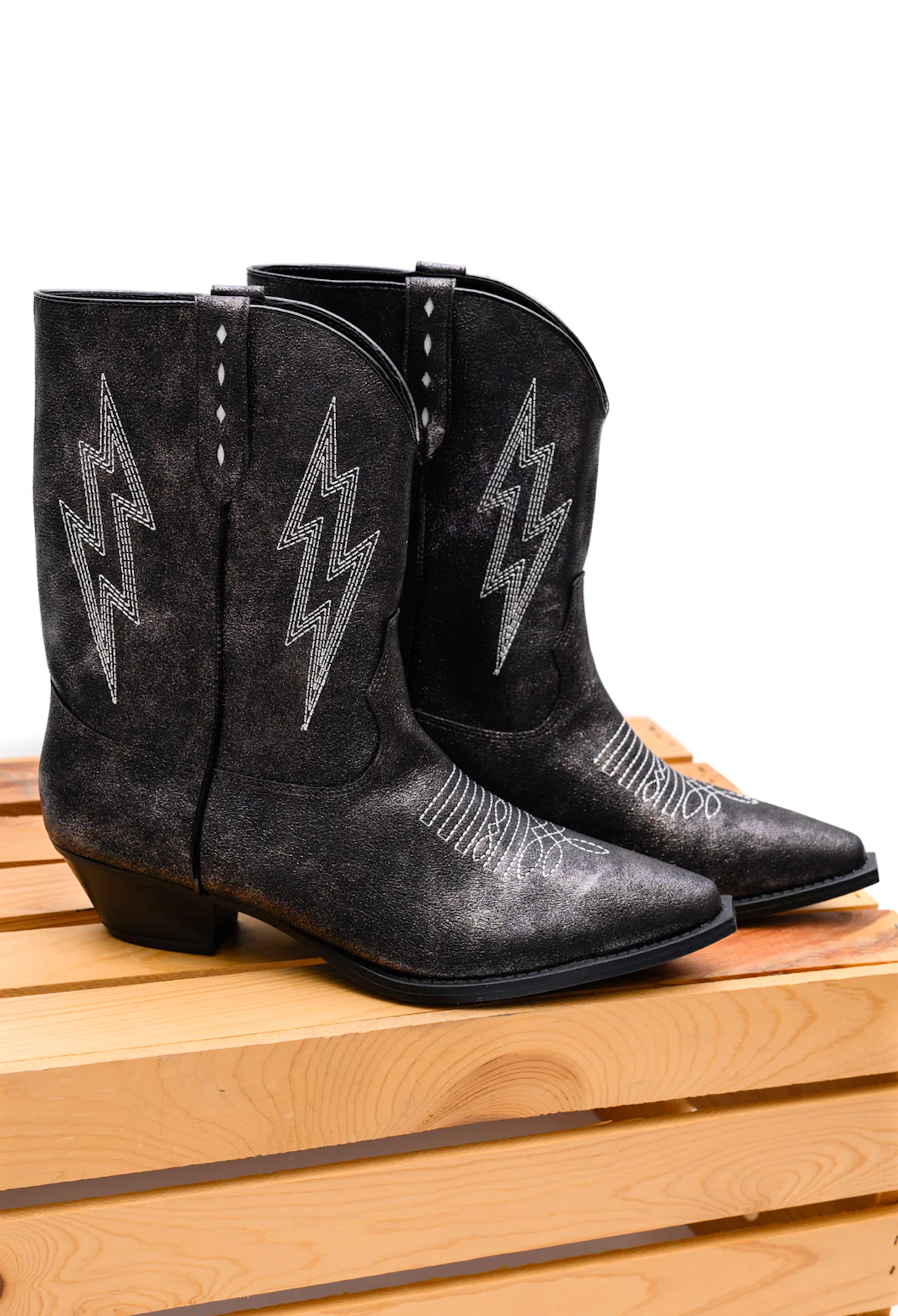 Bowie Metallic Boot in Black Shoes Ave Shops- Tilden Co.