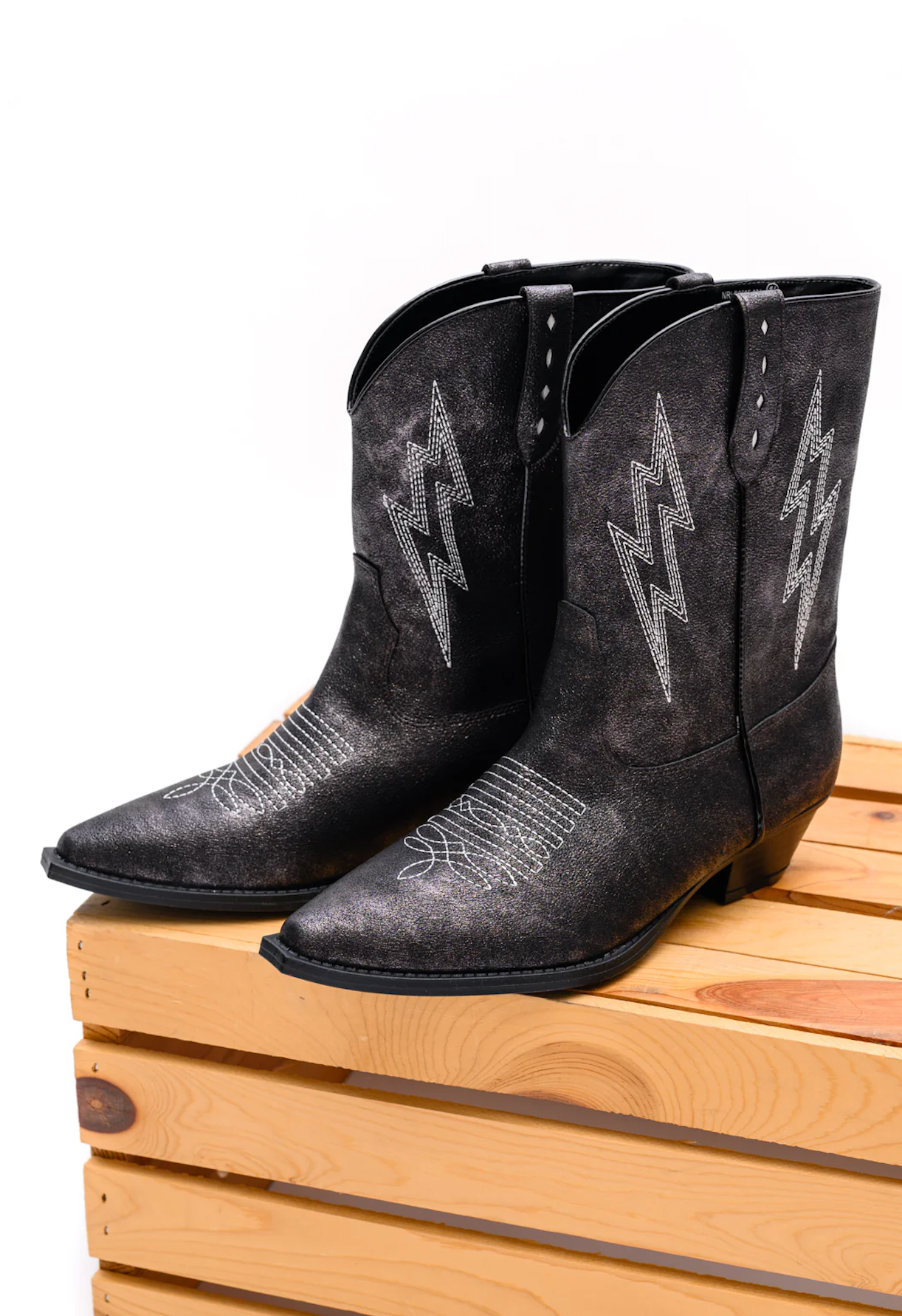 Bowie Metallic Boot in Black Shoes Ave Shops- Tilden Co.