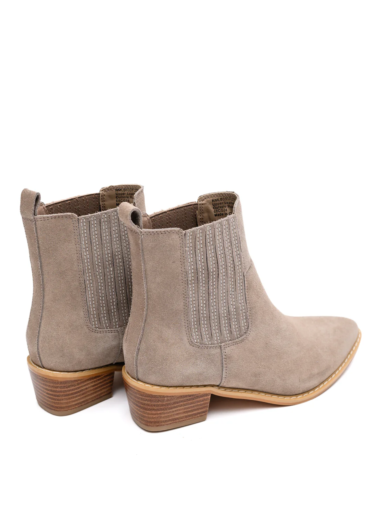 Leonor Suede Ankle Boot in Taupe 100 Western Boots Naughty Monkey- Tilden Co.