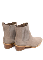 Leonor Suede Ankle Boot in Taupe Shoes Ave Shops- Tilden Co.