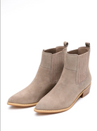 Leonor Suede Ankle Boot in Taupe Shoes Ave Shops- Tilden Co.